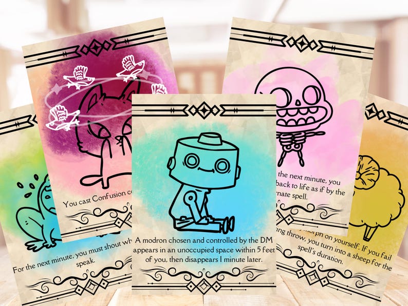 Wild Magic Cards [PNG] - DND 5e, Dungeon Master Resource, Game Master ...