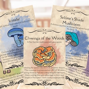 Tarjetas de expansión de hongos del suplemento DND 5e, recurso de Dungeon Master, recurso de Game Master - Descarga digital