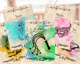 DND Forgotten Realm Human Gods Cards: Dungeon Master Resource (Digital Download)