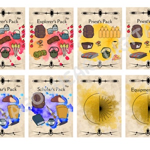DND 5e Equipment Pack Cards: Dungeon Master Resource (digital Download ...