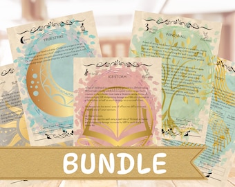 Más de 350 cartas de hechizos de D&D [PNG], 5x8", Libro de hechizos de D&D 5e, Dungeon Master - Descarga digital