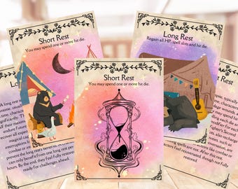 DnD 5e Rest Cards: Dungeon Master Resource (Digital Download)