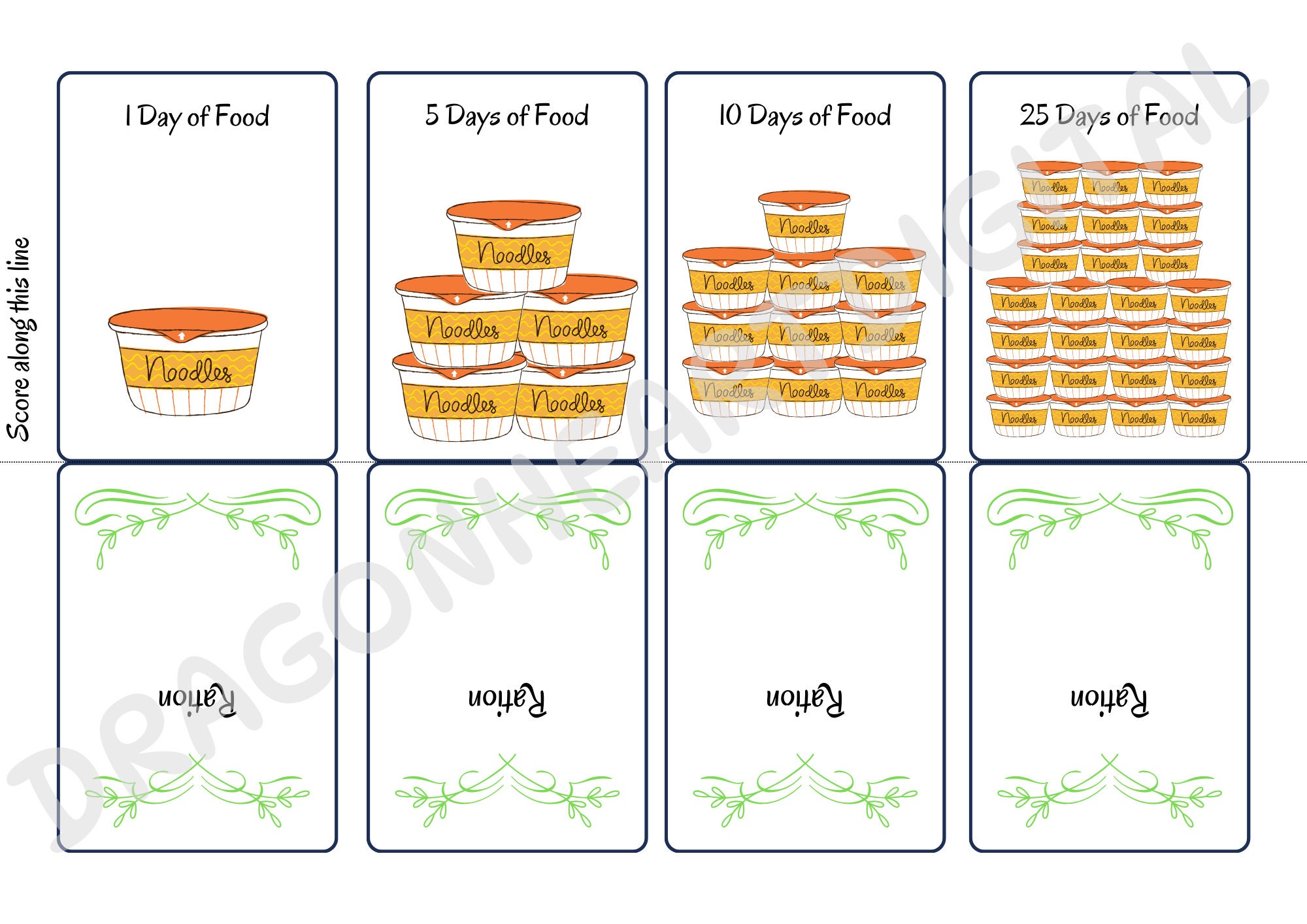 DND Ration Cards, DND 5e, Dungeon Master Resource, Game Master Resource ...