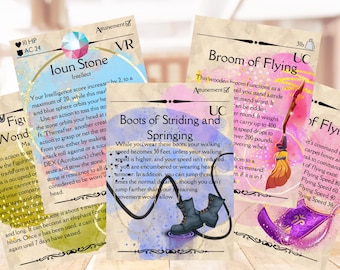 DND 5e Wonderous Item Cards: Dungeon Master Resource (Digital Download)