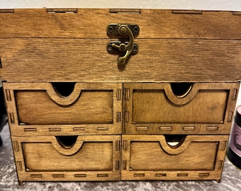 Lift Top Apothecary Chest: Tarot & Oracle Card Storage