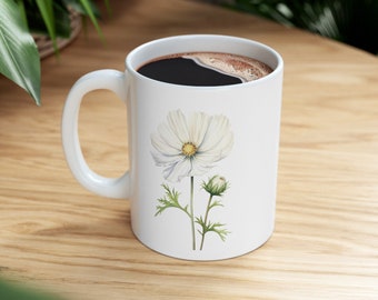 Cosmos Cup koffiemok voor moeder mok koffie bloem koffiekopje voor koffie minnaar cadeau voor haar bloem mok koffie minnaar cadeau voor vriend