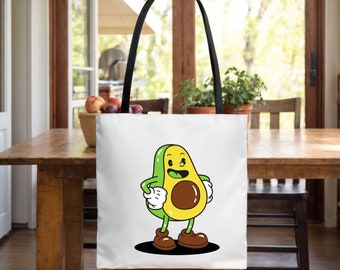 Simpatica borsa tote con avocado per donna Borsa da viaggio Borsa da viaggio per regali per insegnanti Regali da viaggio Borsa da mercato per agricoltori Accessori da viaggio Borsa per libri