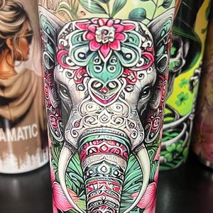 An Elephant mandala tumbler