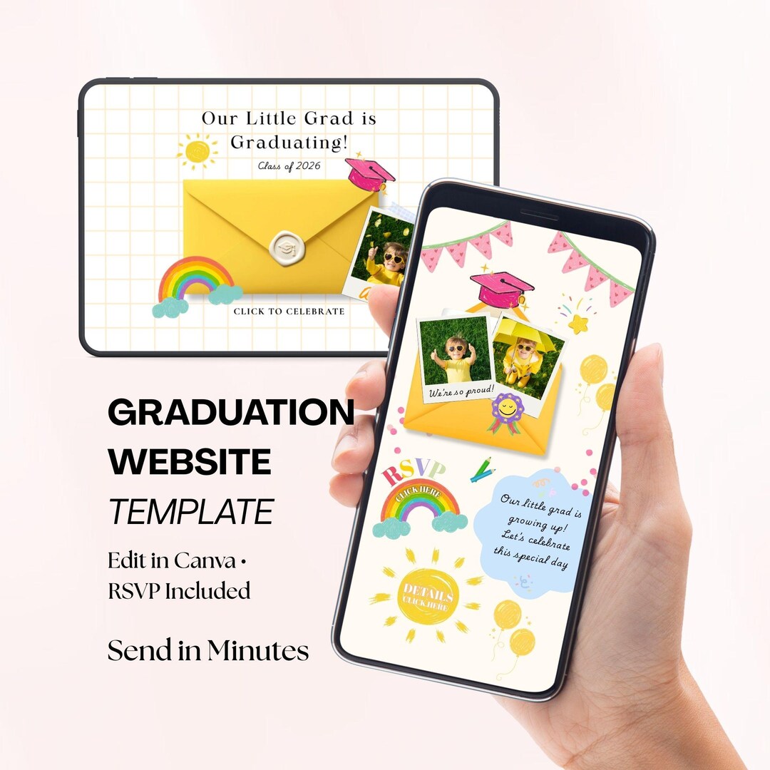 Kindergarten Graduation Website Template, Preschool Graduation ...