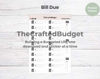 Bill Due Icon Planner Stickers | 7x9 Erin Condren | Big Happy Planner | Customizable