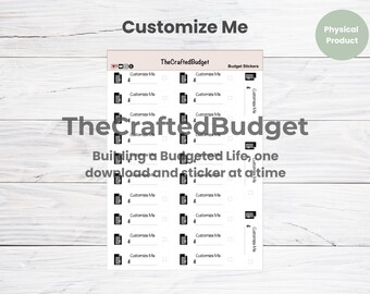 Custom Text Bill Due Planner Stickers | 7x9 Erin Condren | Big Happy Planner | Customizable