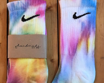 Nike Socks Batik DIY Style / Tie-Dye Colorful | Handmade Unique Women's / Men's / Children's Socks - Personalized Gift