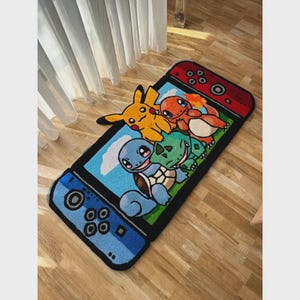 Custom Anime Game Tufted Rug – Handmade Personalized Fan Gift | Unique Decor for Gamers & Otaku