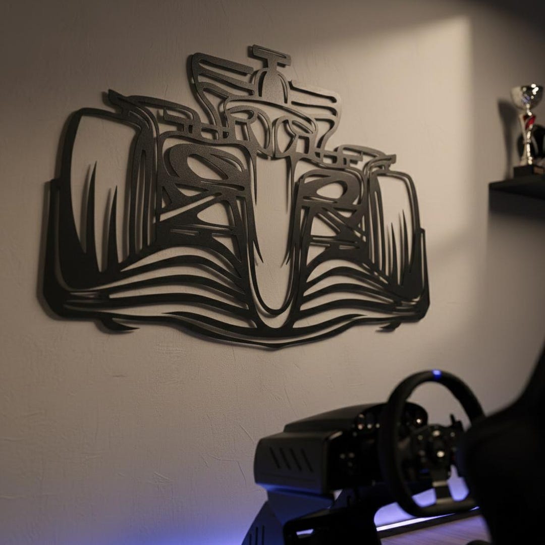 Custom Formula Style Car Metal Wall Art, Personalized Motorsport Sign ...