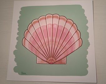 Print Scallop Shell