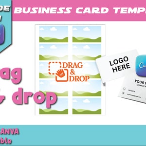 Business Card Template, 3.5”x2” Business Card edit in canva