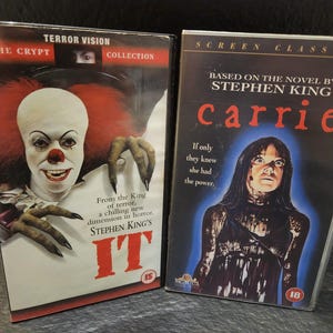 Stephen King&#39;s IT & Carrie Vhs Pal Video Bundle Horror Vintage