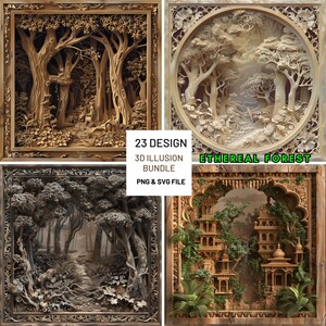 Mystical Forest Wall Art Printable - commercial use, Enchanted Woods Digital Download, Home Decor