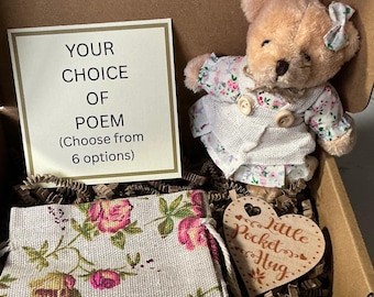 Girl Teddy Bear Gift Bundle For Mothers Day, Birthday, Get Well, Daughter Hug