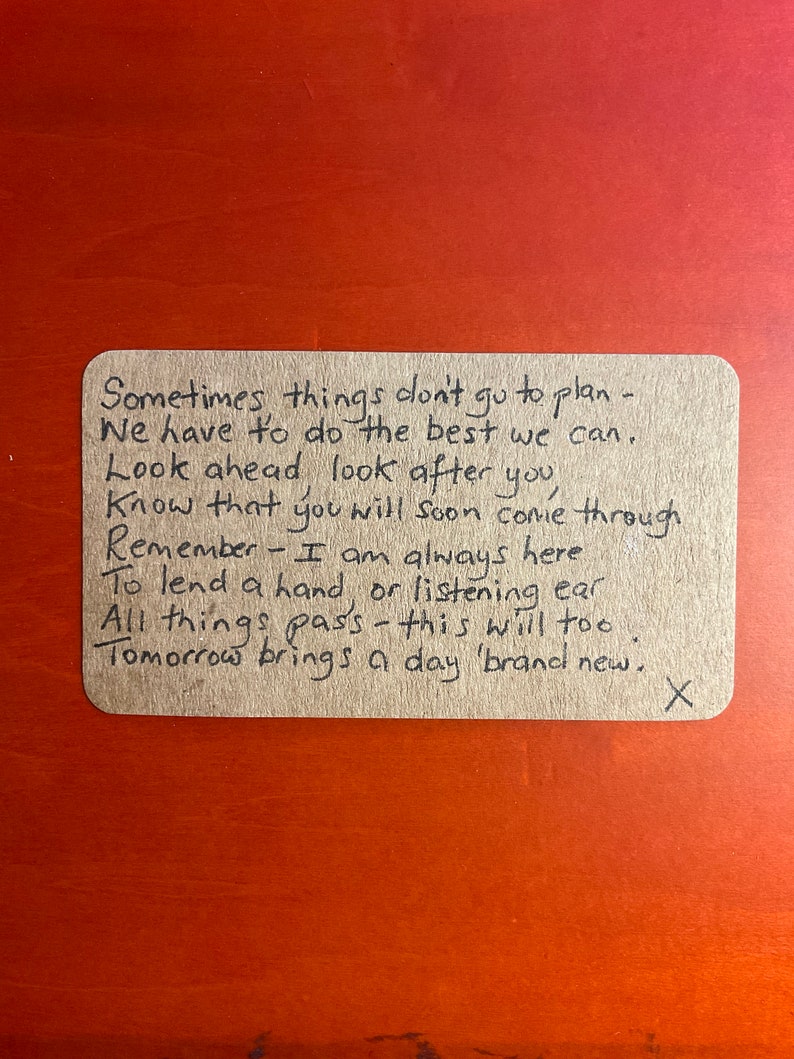 Pocket Bear Hug Gift Box, Handwritten Rhyme, Caring, Supportive Gift