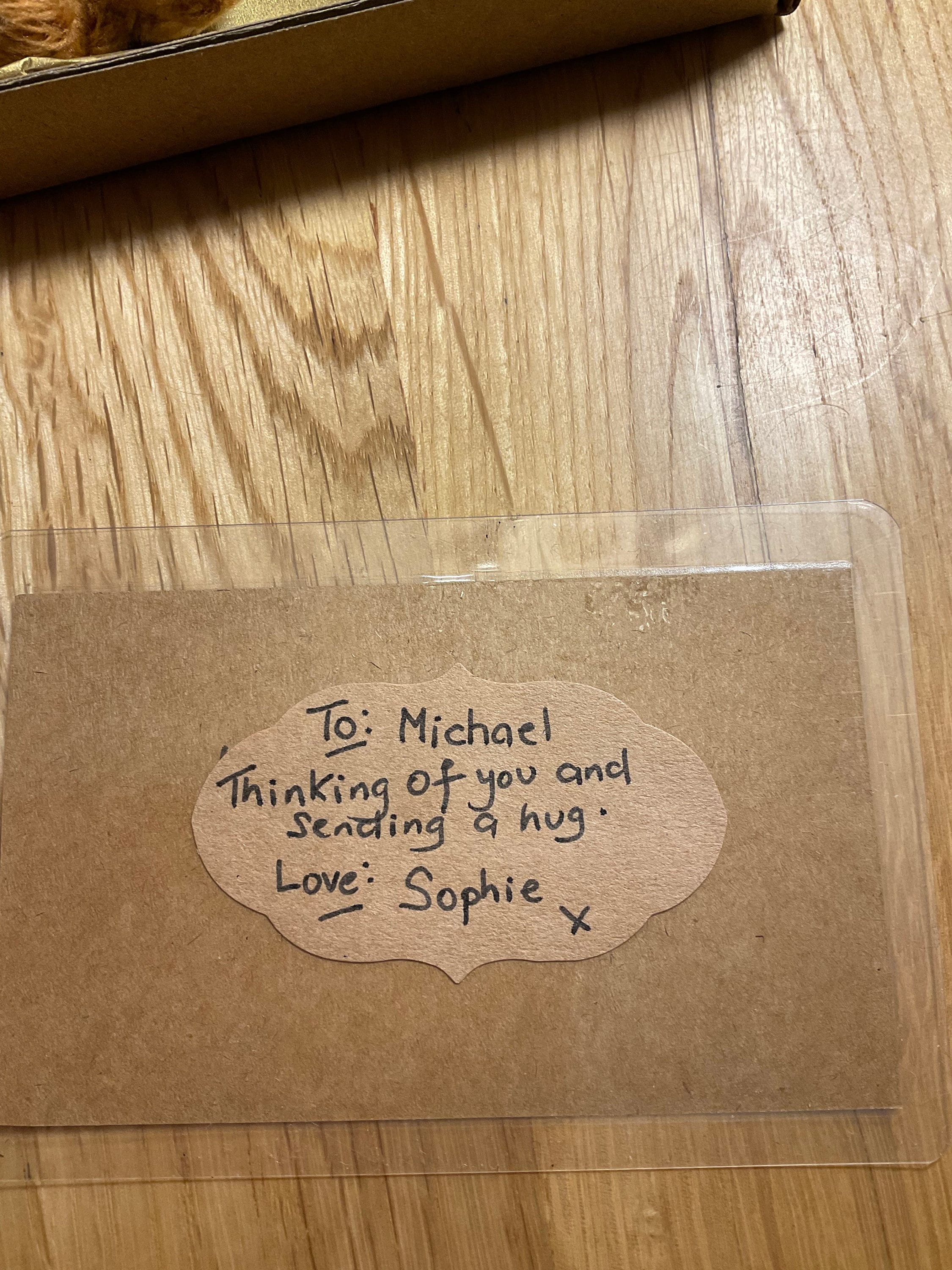 In Sympathy Pocket Bear Hug in a Box. for Someone Who is Grieving