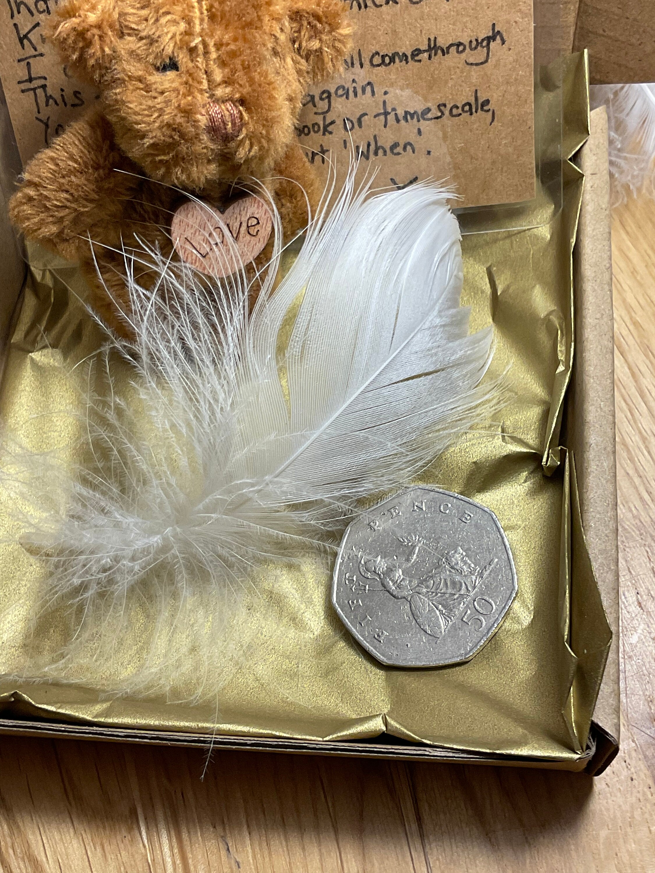 In Sympathy Pocket Bear Hug in a Box. for Someone Who is Grieving