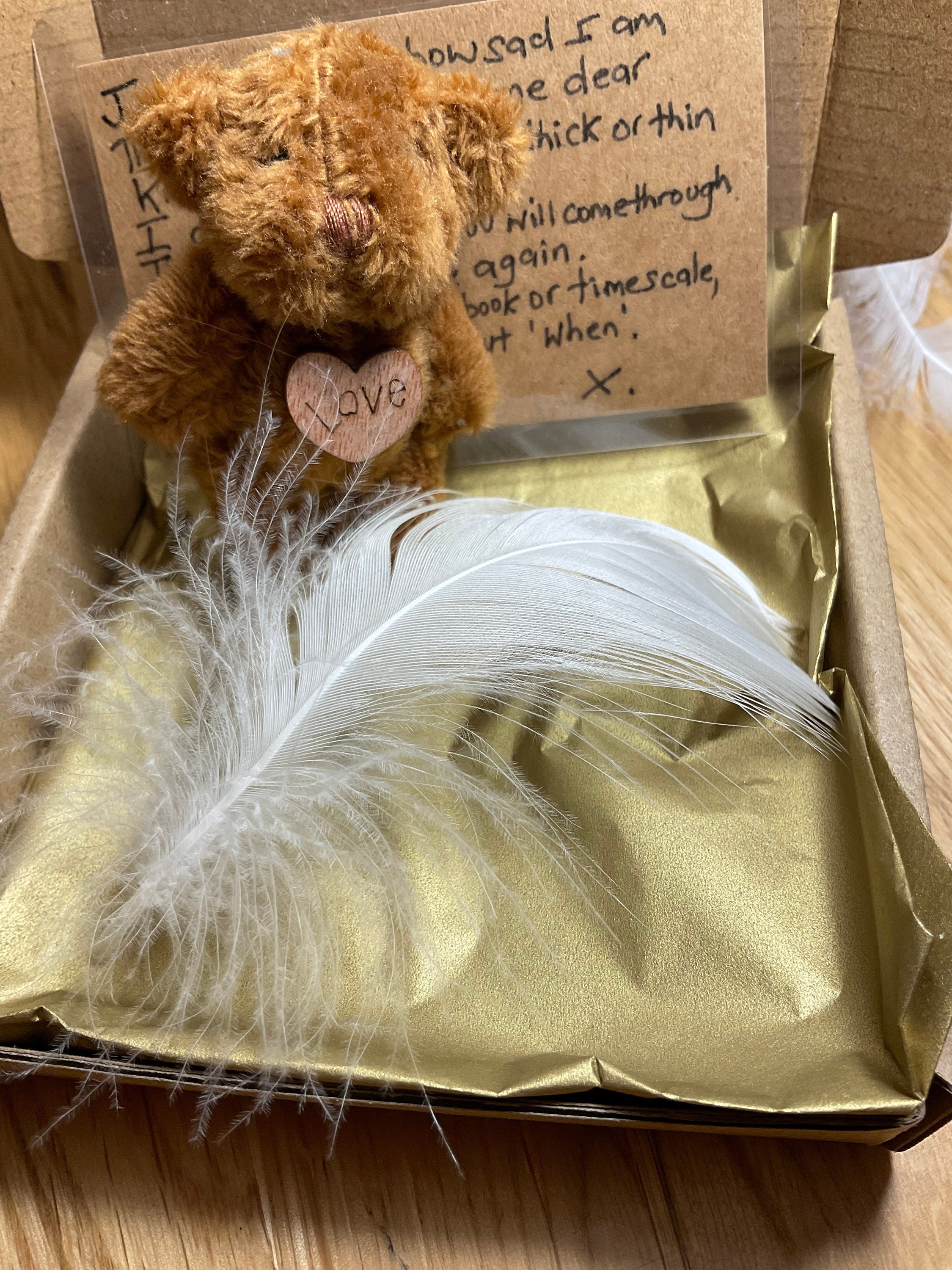 In Sympathy Pocket Bear Hug in a Box. for Someone Who is Grieving