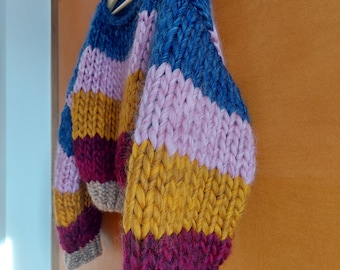 Handmade Knitted Colourful Sweater