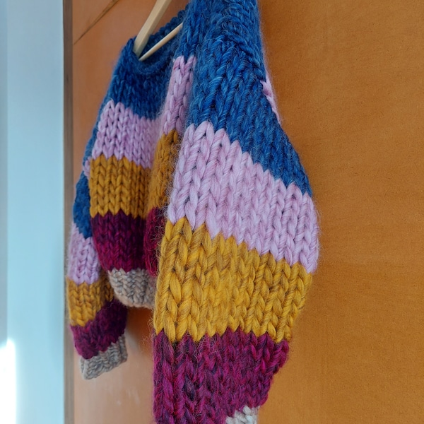 Handmade Knitted Colourful Sweater