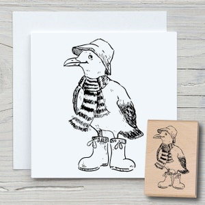 Stempel Hein - DIY Motivstempel zum basteln von Karten, Papier, Stoffen - Tiere, Möwe, Maritim