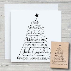 Stempel Tanne Schrift 02 - DIY Motivstempel zum basteln von Karten, Papier, Stoffen - Weihnachten, Weihnachtskarten, Baum