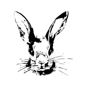 Rabbit head stamp DIY motif stamp for making cards, paper, fabrics Easter, Easter, Easter bunny image 2