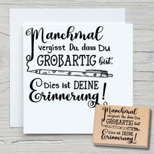 Stempel Manchmal vergisst Du - DIY Motivstempel zum basteln von Karten, Papier, Stoffen - Spruchstempel, Freunde, Freundschaft
