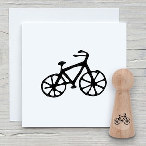 Stamp Cone Bicycle Mini - Tampon à motif DIY pour confectionner des cartes, du papier, des tissus - voyage, excursion, transport
