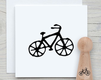 Stempel Kegel Fahrrad Mini - DIY Motivstempel zum basteln von Karten, Papier, Stoffen - Reise,Ausflug,Transport