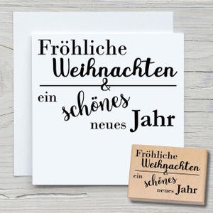 Stempel Merry Christmas 06 - stempel z motywem DIY do robienia kartek, papieru, tkanin - Nowy Rok, Wigilia, karta podarunkowa