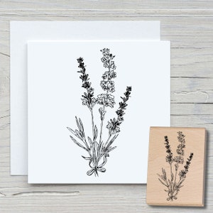 Stempel Lavendel  - DIY Motivstempel zum basteln von Karten, Papier, Stoffen - Floral, Blumen, Medizin