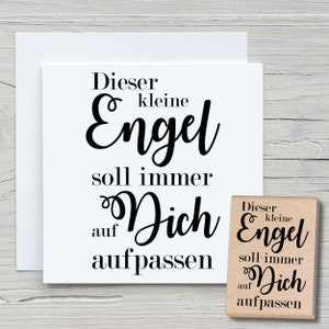 Stempel Dieser kleine Engel - DIY Motivstempel zum basteln von Karten, Papier, Stoffen - Spruchstempel, Sprüche, Zusruch