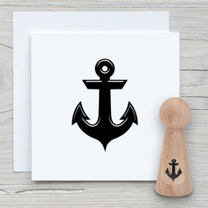 Timbro Cono Ancora 02 Mini - Timbro con motivo fai da te per realizzare cartoline, carta, tessuti - marittimo, mare, navi