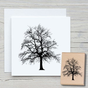 Stempel Baum 02 - DIY Motivstempel zum basteln von Karten, Papier, Stoffen - Floral, Blumen, Trauer