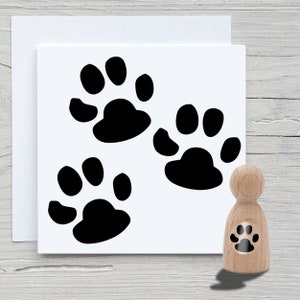 Timbro Cono Zampa Micro - Timbro con motivo fai da te per creare biglietti, carta, tessuti - animali, zampa, amante degli animali