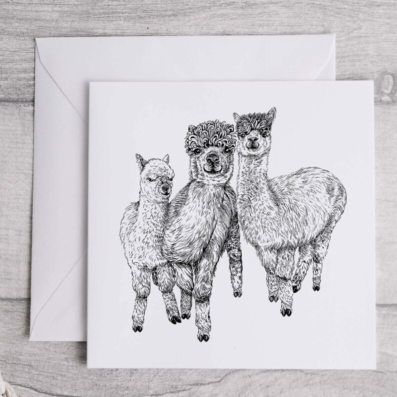 Alpaca-stempel DIY-motiefstempel voor het maken van kaarten, papier, stoffen dierenstempel, dieren, lama afbeelding 6