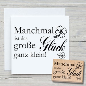 Sello A veces, la gran felicidad es muy pequeña - Sellos con motivos DIY para hacer tarjetas, papel, telas - Sellos con frases, refranes, bebé