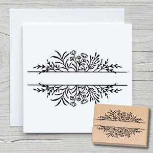 Stempel Florale Linien - DIY Motivstempel zum basteln von Karten, Papier, Stoffen - Personalisieren, Hochzeit, Einladung
