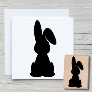Stempel Hase - DIY Motivstempel zum basteln von Karten, Papier, Stoffen - Ostern, Osterfest, Silhouette