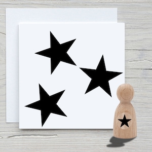 Timbro Cono Stella Micro - Timbro con motivo fai da te per creare biglietti, carta, tessuti - cielo stellato, notte, Natale