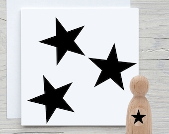 Stamp Cone Star Micro - DIY motif stamp for making cards, paper, fabrics - starry sky, night, Christmas