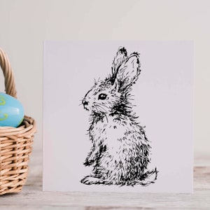Stempel Puschelhase DIY Motivstempel zum basteln von Karten, Papier, Stoffen Ostern, Osterfest, Kaninchen Bild 5