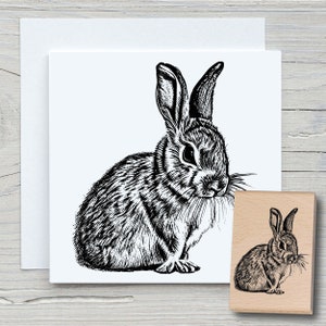 Stempel Kaninchen - DIY Motivstempel zum basteln von Karten, Papier, Stoffen - Ostern, Hase, Tiere