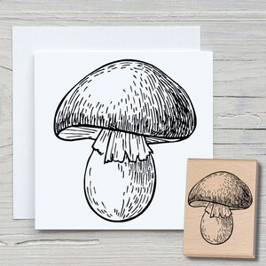 Stempel Pilz - DIY Motivstempel zum basteln von Karten, Papier, Stoffen - Floral, Blumen, Wald